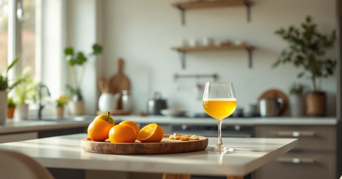 Yaourt maison sans yaourtière dans un pot en verre, préparé artisanalement dans une cuisine moderne
